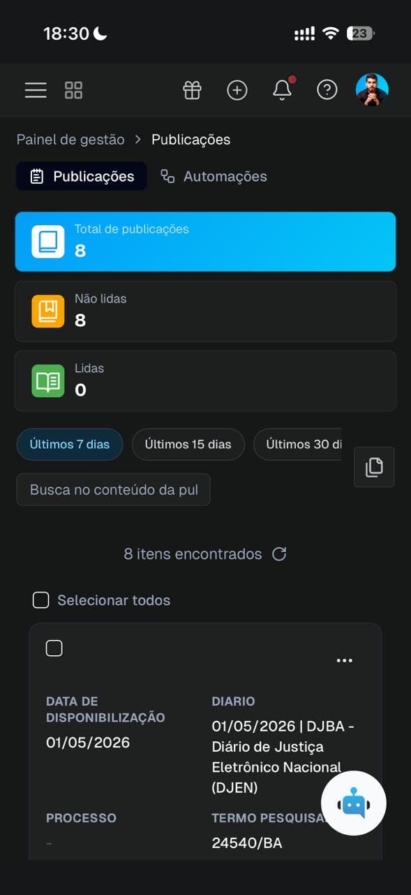 JuriChat App - lista de agentes