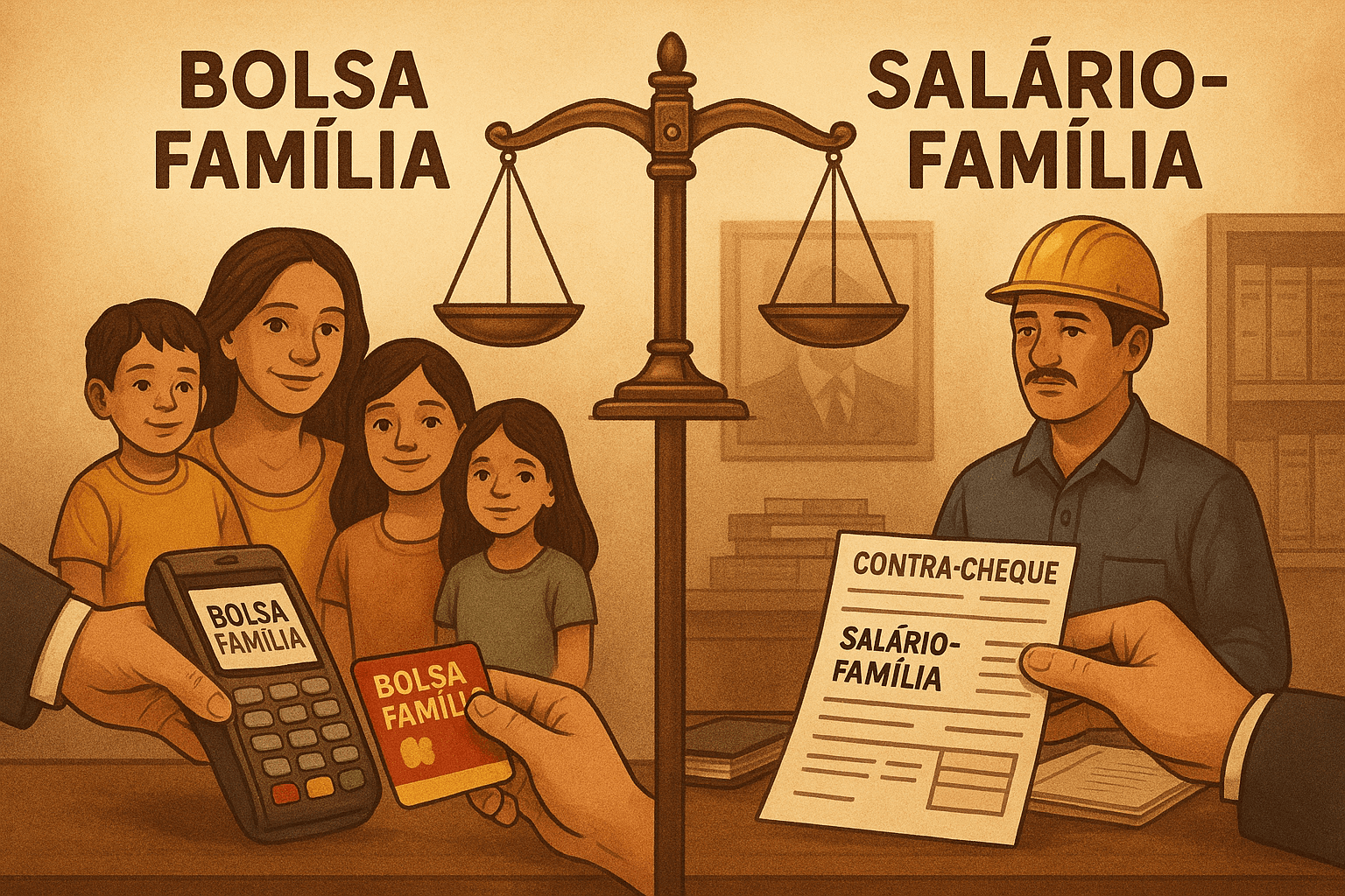 Diferenças entre Bolsa Família e Salário-Família no Brasil